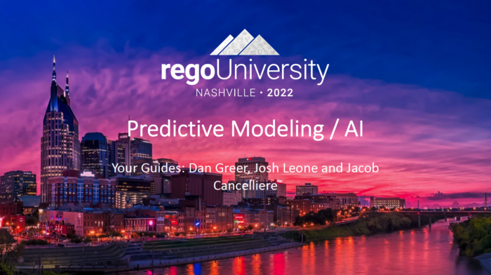 Predictive Modeling / AI - RegoU 2022