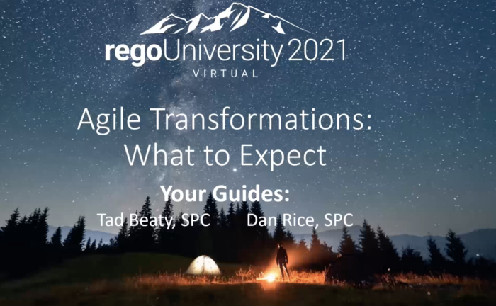 Agile Transformation - .mp4 - RegoU 2021