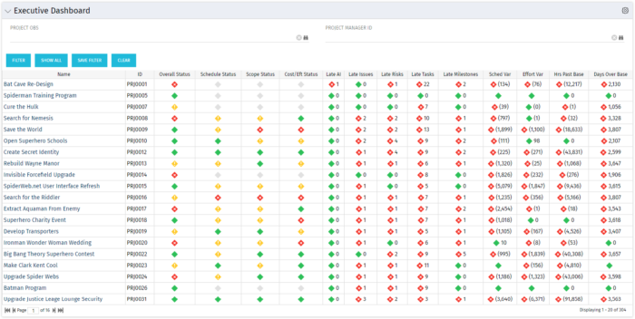 Executive Dashboard - Oracle