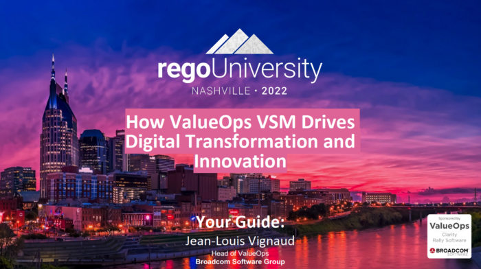 How ValueOps VSM Drives Digital Transformation and Innovation - RegoU 2022