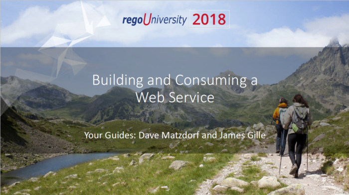 Building and Consuming a Web Service – RegoU 2018