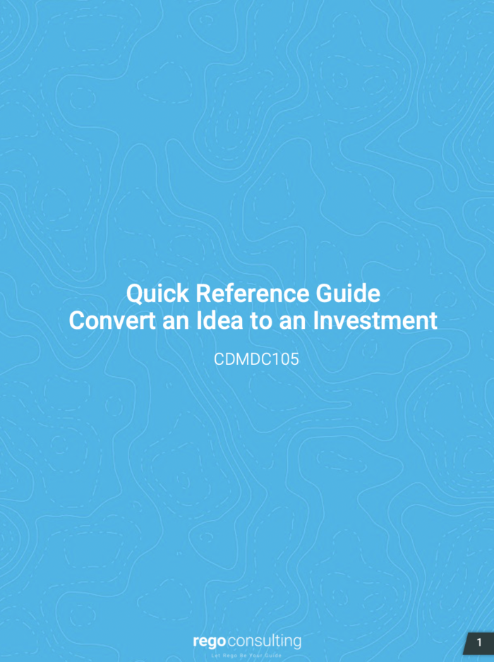 Convert an Idea to an Investment QRG - Classic