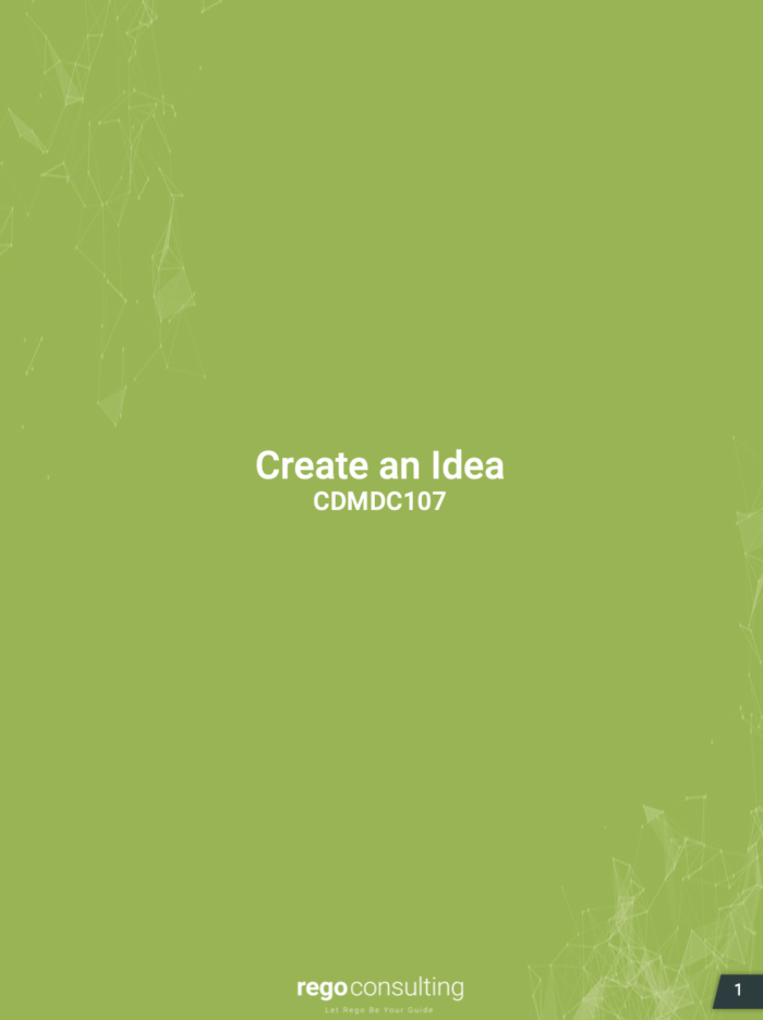 Create an Idea – Classic PHX UX