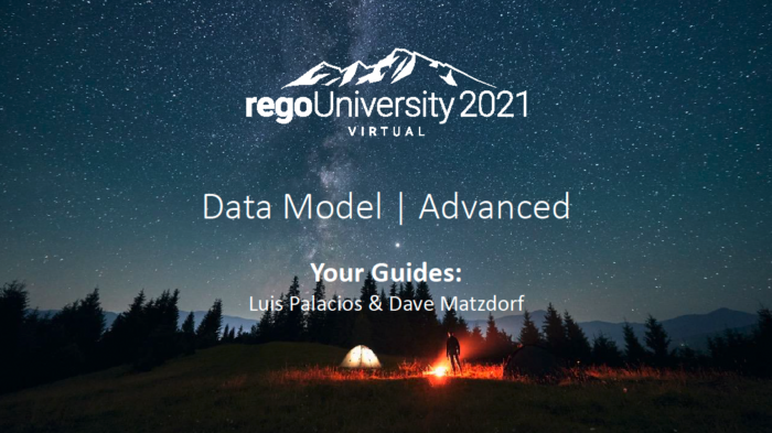 Data Model | Advanced - RegoU 2021