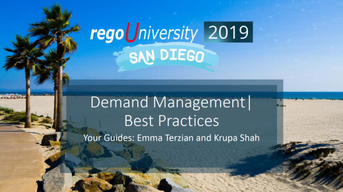 Demand Management | Best Practices – RegoU 2019