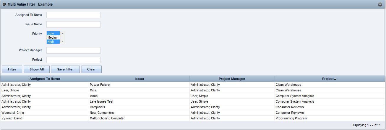 Multi-Value Filter in Query-Based