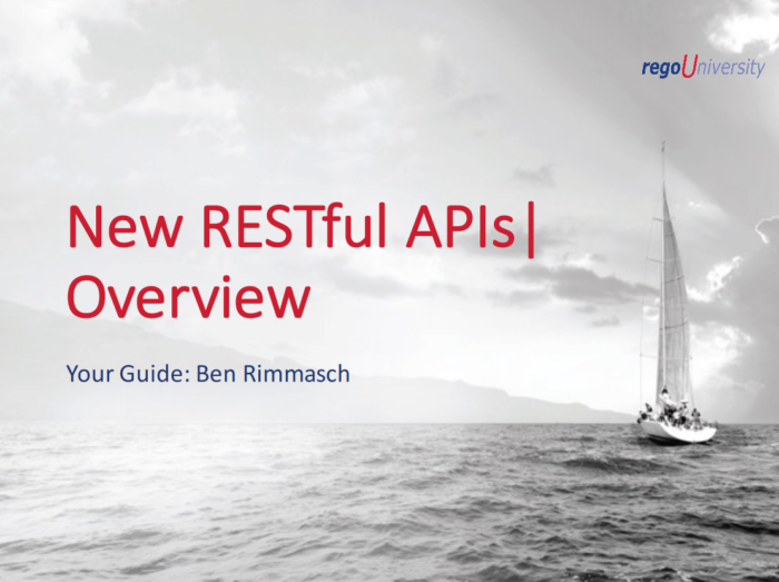 New RESTful APIs | Overview