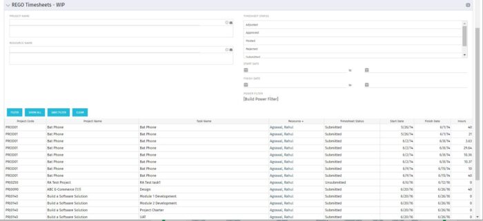 Timesheets Posted - Not to WIP - SQL