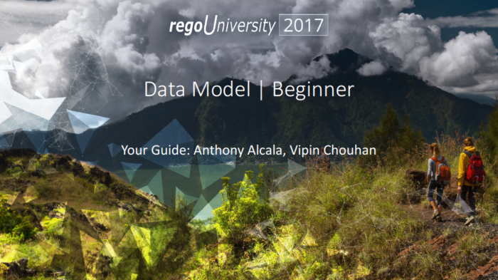 Data Model | Beginner – RegoU 2017