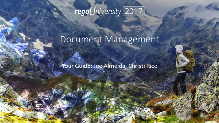 Document Management – regoU 2017