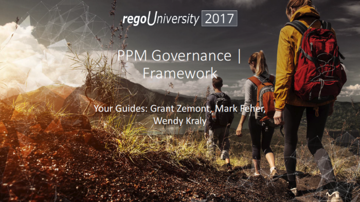 PPM Governance | Framework – regoU 2017