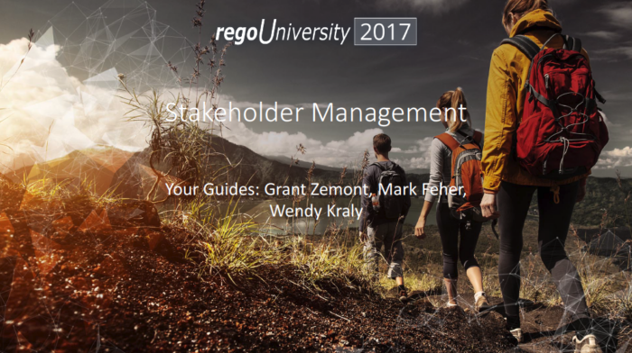 Stakeholder Management – RegoU 2017