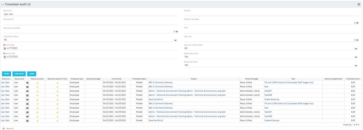 Timesheet Audit - SQL - RegoXchange
