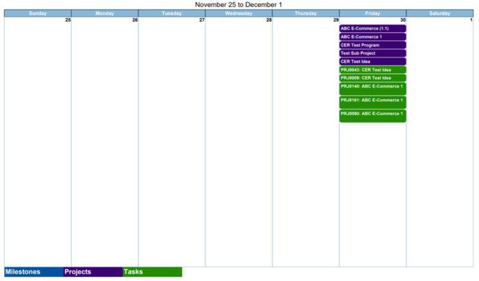 Calendar View of Projects – JS Report – Oracle - Image 3