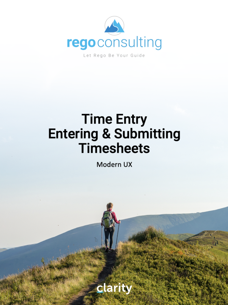 Entering & Submitting Timesheets QRG - MUX - RegoXchange
