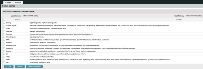 Clarity Hidden Pages – View and Flush Caches