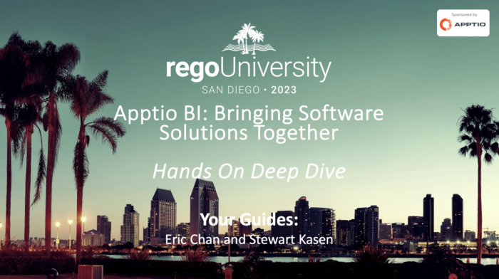 Apptio BI: Bringing Software Solutions Together: Hands on Deep Dive – RegoU 2023