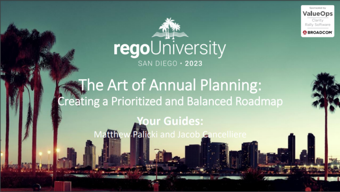 The Art of Annual Planning – RegoU 2023