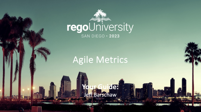 Agile Metrics – RegoU 2023