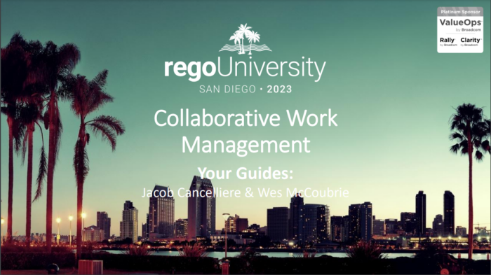 Collaborative Work Management – RegoU 2023