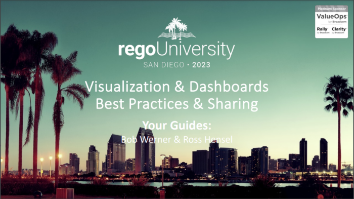 Visualizations & Dashboards | Best Practice & Sharing – RegoU 2023