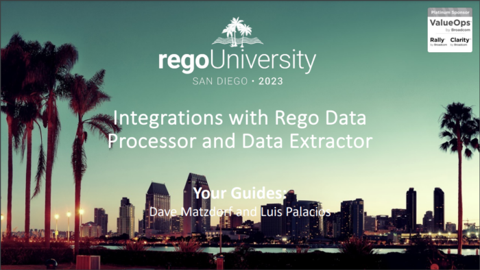 Integrations with Rego Data Processor & Extractor – RegoU 2023