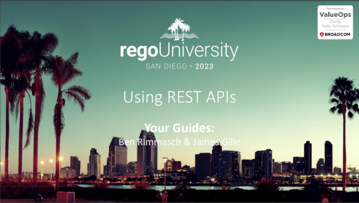 Using REST APIs – RegoU 2023