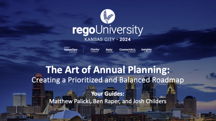 The Art of Strategic Planning – RegoU 2024