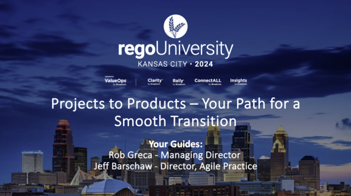 Projects to Products – Your Path for a Smooth Transition – RegoU 2024