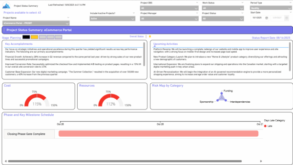 Project Status Summary (Power BI) - RegoXchange