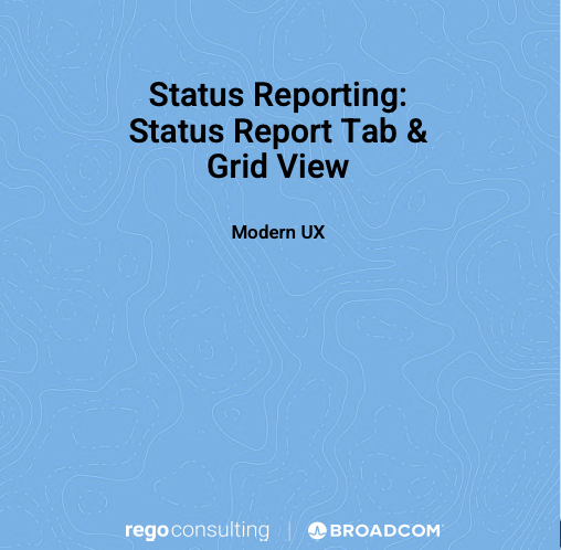 QRG - Status Reports - Modern UX 16.4