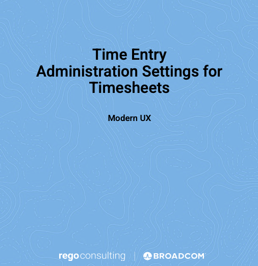 QRG - Administration Settings for Timesheets - Modern UX 16.4